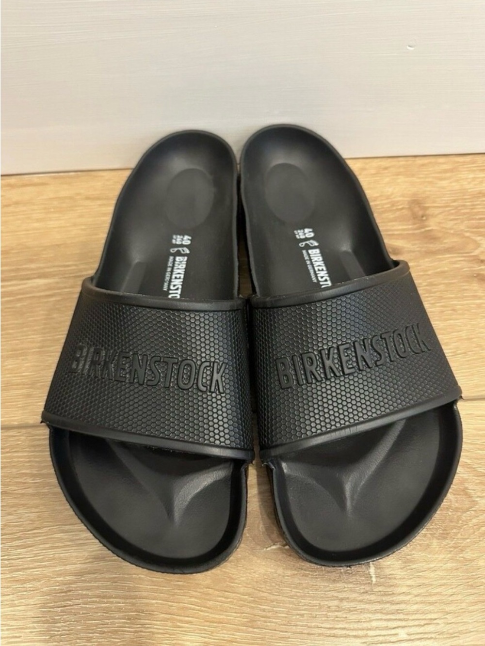 Women’s Birkenstock Barbados EVA Sandals Slides Black Size 40 EUC!